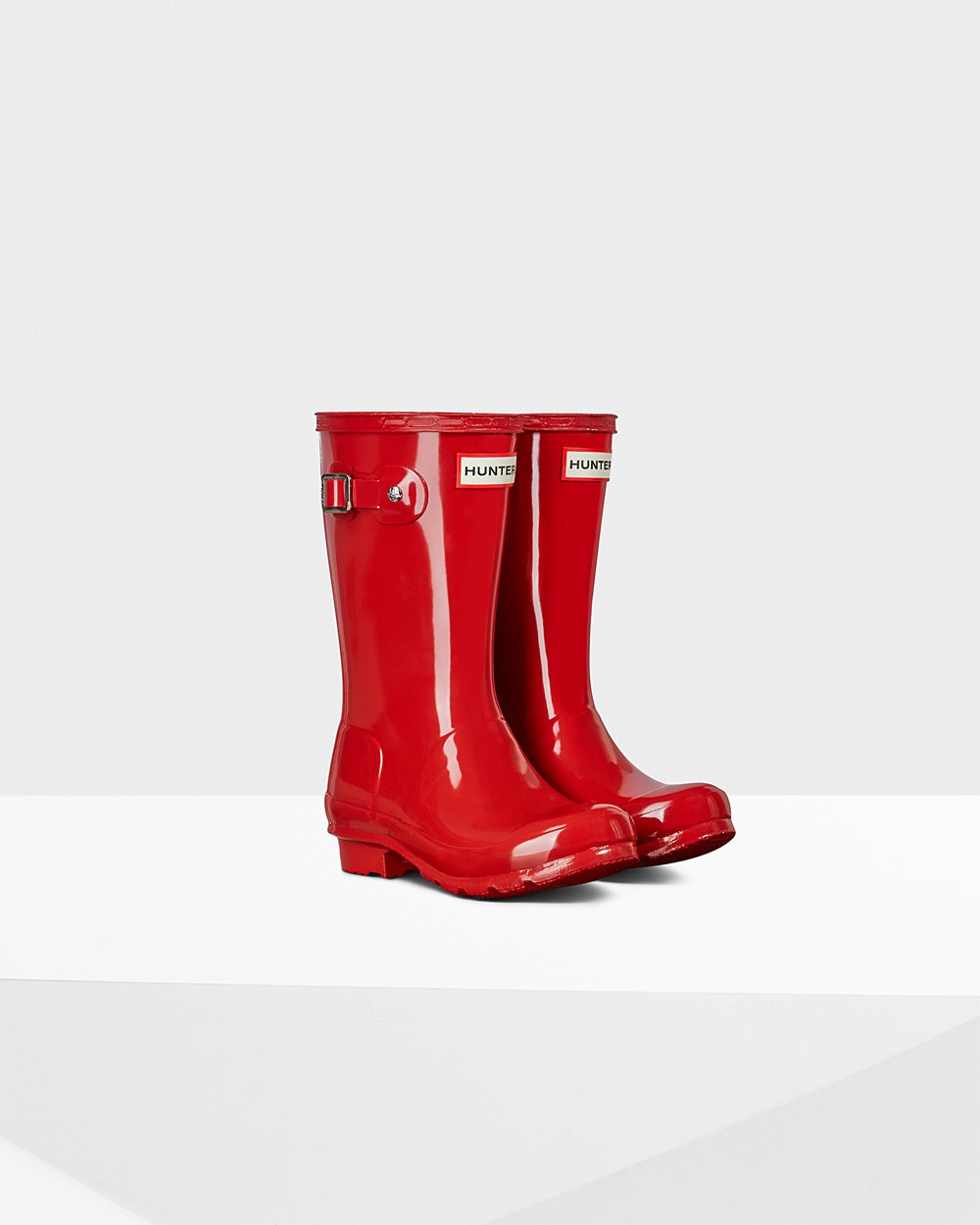 Botas De Agua Hunter Niños Original Big Gloss - Rojas - Argentina 0348DFSGX